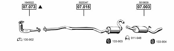 Asmet FO070570 Exhaust system FO070570