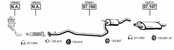 FO071665 Asmet Exhaust system