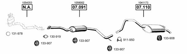 FO073805 Asmet Exhaust system
