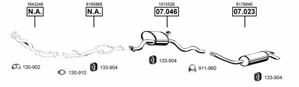 Asmet FO074815 Exhaust system FO074815