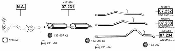  FO075165 Exhaust system FO075165