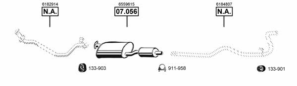 Asmet FO075215 Exhaust system FO075215