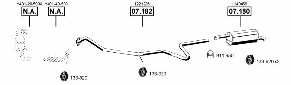 Asmet MA110760 Exhaust system MA110760
