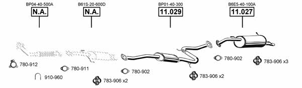  MA111685 Exhaust system MA111685