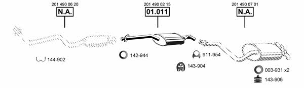 ME011360 Asmet Exhaust system