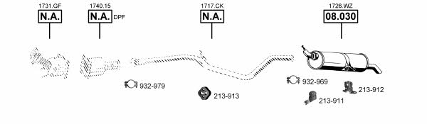 Asmet PE082720 Exhaust system PE082720