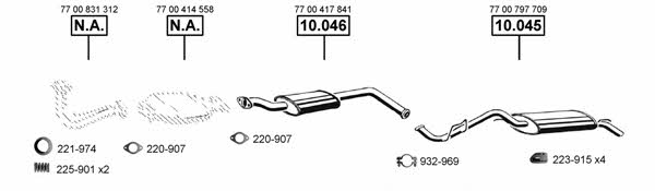 Asmet RE100295 Exhaust system RE100295