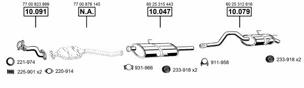  RE100902 Exhaust system RE100902