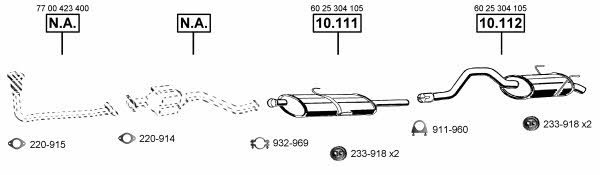 RE100940 Asmet Exhaust system