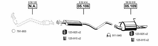  OP055280 Exhaust system OP055280