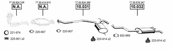  RE103970 Exhaust system RE103970