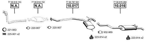  RE104055 Exhaust system RE104055