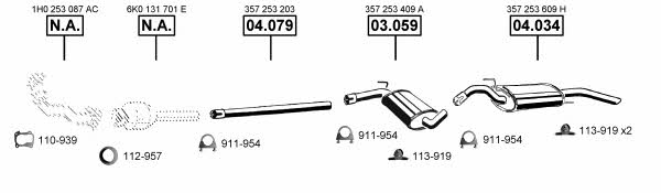 Asmet VA034190 Exhaust system VA034190