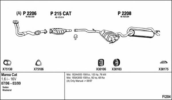  FI204 Exhaust system FI204