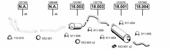 VO183155 Asmet Exhaust system