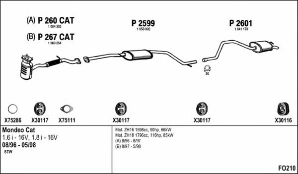  FO210 Exhaust system FO210