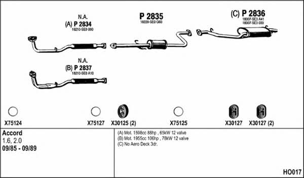 Fenno HO017 Exhaust system HO017