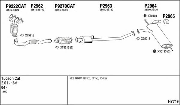  HY719 Exhaust system HY719