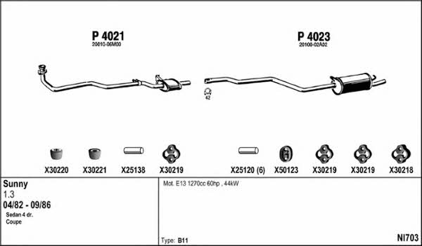  NI703 Exhaust system NI703