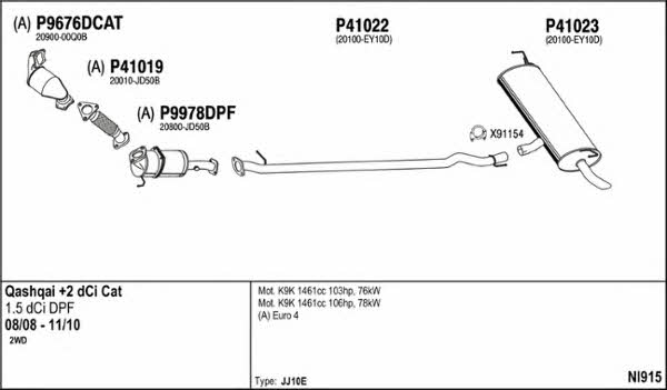  NI915 Exhaust system NI915