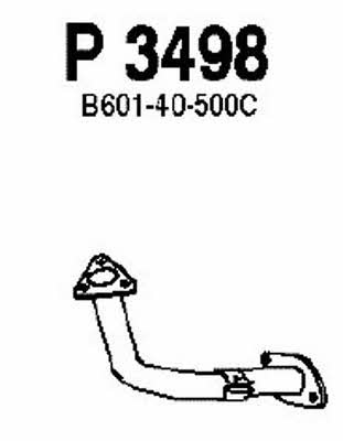 Fenno P3498 Exhaust pipe P3498