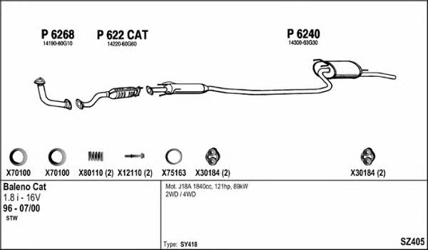 Fenno SZ405 Exhaust system SZ405