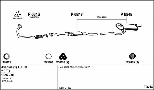  TO214 Exhaust system TO214