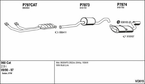 Fenno VO815 Exhaust system VO815