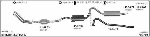 Imasaf 502000049 Exhaust system 502000049