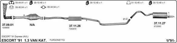 Imasaf 525000048 Exhaust system 525000048