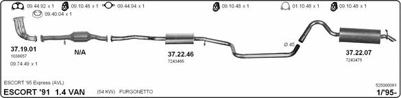 Imasaf 525000091 Exhaust system 525000091
