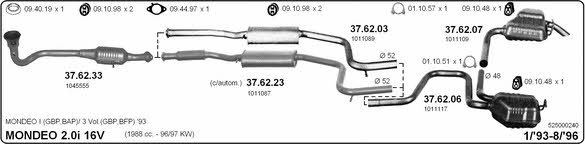 525000240 Exhaust system 525000240