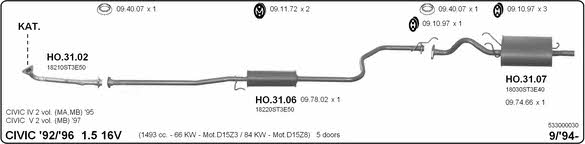 Imasaf 533000030 Exhaust system 533000030