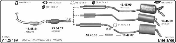  546000132 Exhaust system 546000132