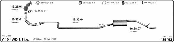 Imasaf 546000155 Exhaust system 546000155