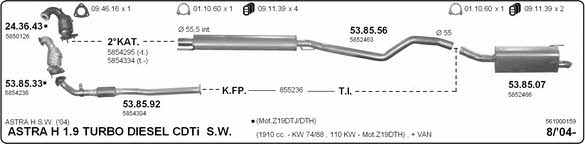  561000159 Exhaust system 561000159