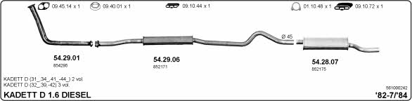 Imasaf 561000242 Exhaust system 561000242