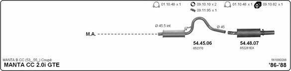  561000288 Exhaust system 561000288