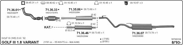  587000104 Exhaust system 587000104