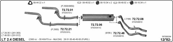  587000204 Exhaust system 587000204