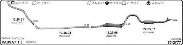 Imasaf 587000224 Exhaust system 587000224