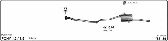 Imasaf 647000015 Exhaust system 647000015