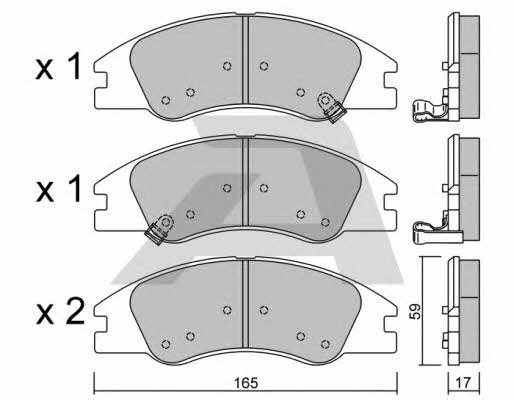 BPKI1902 Aisin Brake pad set