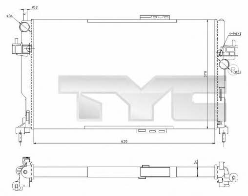 TYC 725-0034-R Radiator, engine cooling 7250034R