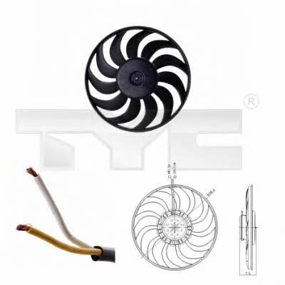 TYC 802-0052 Hub, engine cooling fan wheel 8020052