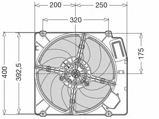 CTR 1209502 Hub, engine cooling fan wheel 1209502