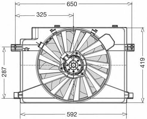 CTR 1209505 Hub, engine cooling fan wheel 1209505