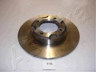 Ashika 60-01-116 Unventilated front brake disc 6001116