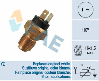 FAE 34080 Coolant temperature sensor 34080