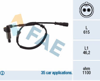 FAE 78024 Sensor ABS 78024 78024 FAE Sensor ABS